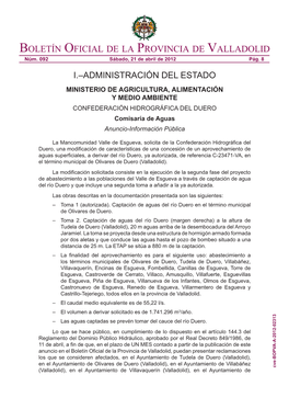 Boletín Oficial De La Provincia De Valladolid Núm