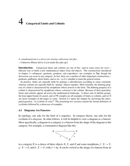 4 Categorical Limits and Colimits