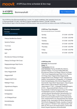 410PS Bus Time Schedule & Line Route