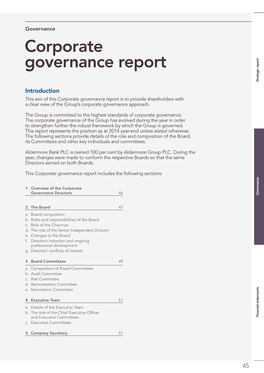 Corporate Governance Report Continued