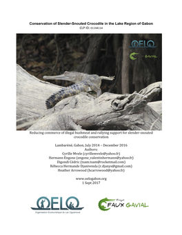 Conservation of Slender-Snouted Crocodile in the Lake Region of Gabon CLP ID: 01194114