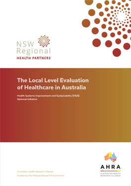 The Local Level Evaluation of Healthcare in Australia