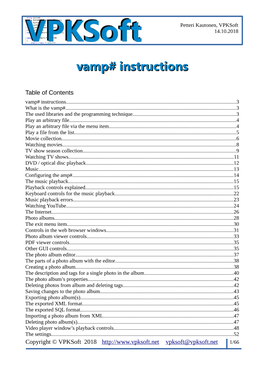 Vamp# Instructionsinstructions