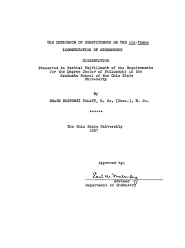 THE INFLUENCE of SUBSTITUENTS on the Cis-Trans ISOMERIZATION of AZOBENZENE