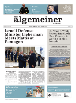 Israeli Defense Minister Lieberman Meets Mattis At