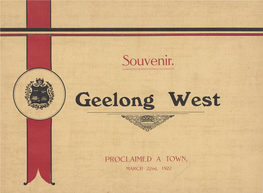 Proclamation of Geelong West As a Town by His Excellency Colonel The