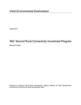 Initial Environmental Examination IND: Second Rural Connectivity