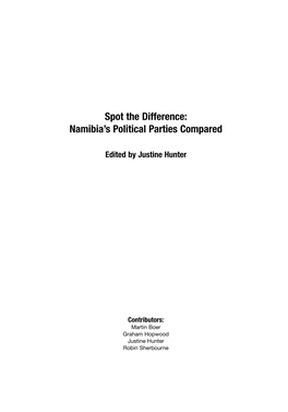 Spot the Difference: Namibia's Political Parties Compared