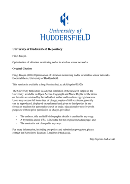 University of Huddersfield Repository