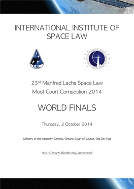 IISL Moot Court Programme 2014 Draft 1