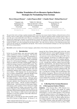 Machine Translation of Low-Resource Spoken Dialects: Strategies for Normalizing Swiss German