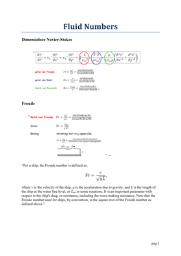 Fluid Numbers