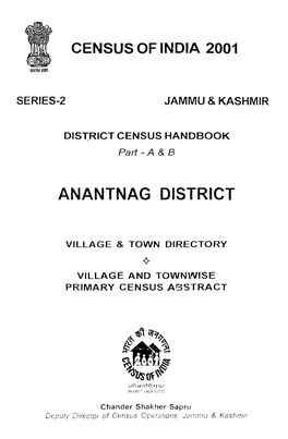 District Census Handbook, Anantnag, Part XII-A & B, Series-2