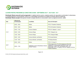 SĂPTĂMÂNA 20.07 – 26.07.2020 – OLT Distribuţie Oltenia Execută Lucrăr