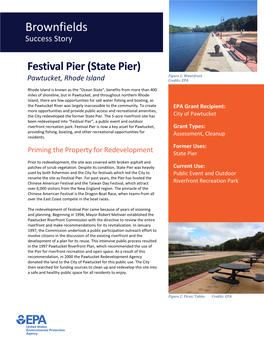 Brownfields Success Story: Festival Pier (State Pier), Pawtucket, Rhode