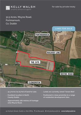 The Site 31.5 Acres, Moyne Road, Portmarnock, Co. Dublin