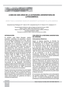 76 a Más De Cien Años De La Autonomía Universitaria En