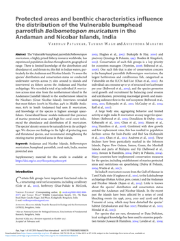 Protected Areas and Benthic Characteristics Influence the Distribution of the Vulnerable Bumphead Parrotfish Bolbometopon Murica