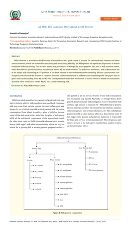 A2 Milk: the Unknown Story About a Milk Protein