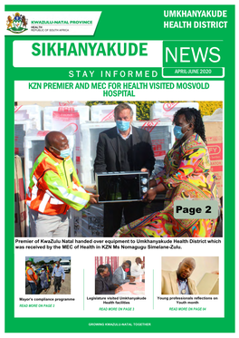 Umkhanyakude Health District Newsletter : April