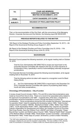 Issuance of Proclamations Policy