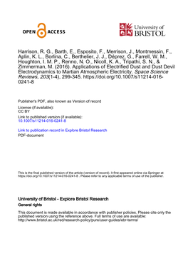 Applications of Electrified Dust and Dust Devil Electrodynamics to Martian Atmospheric Electricity