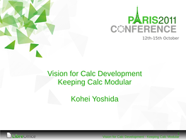 Libreoffice Paris 2011 Conference Presentation Template