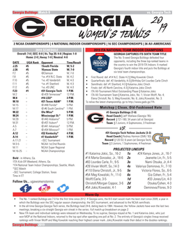 Georgia Bulldogs Match 8 Vs