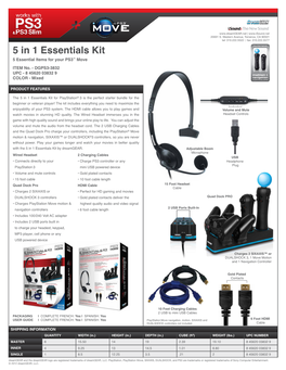 Dgps3-3832-5In1 Essentials Kit-Ss