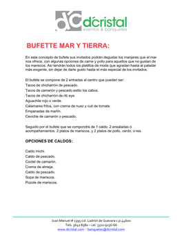 Bufette Mar Y Tierra