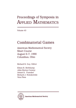 Combinatorial Games, Volume 43