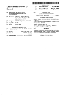 United States Patent (19) 11 Patent Number: 5,414,189 Chen Et Al