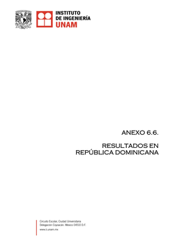 Anexo 6.6. Resultados En República Dominicana