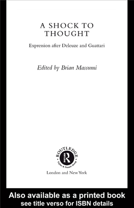 Expression After Deleuze and Guattari