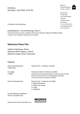 Daimones Piano Trio
