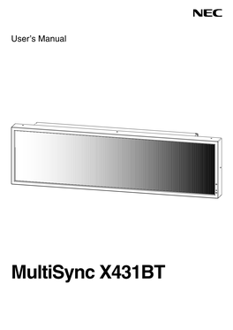 Multisync X431BT Index