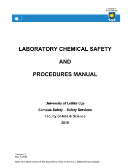 Laboratory Chemical Safety Manual