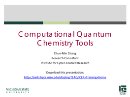 Computational Quantum Chemistry Tools.Pdf