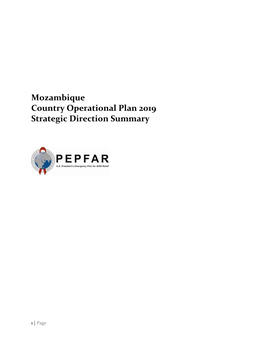 Mozambique Country Operational Plan 2019 Strategic Direction Summary