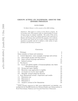 Groups Acting on Manifolds: Around the Zimmer Program