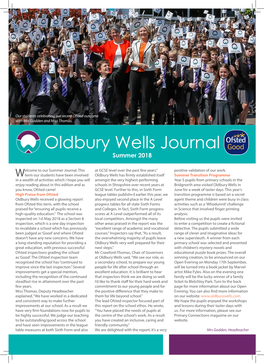 Oldbury Wells Journal Summertitle 2018 Elcome to Our Summer Journal