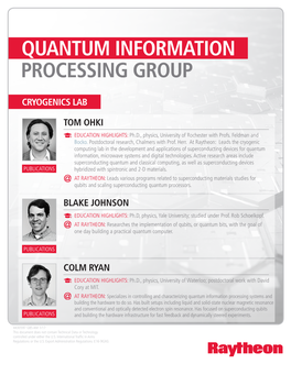 Quantum Information Processing Group