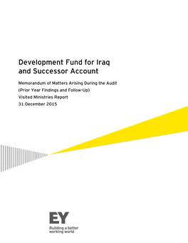 Development Fund for Iraq and Successor Account