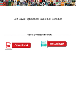 Jeff Davis High School Basketball Schedule