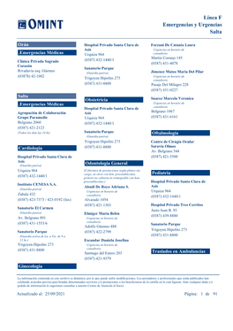 Salta Emergencias Y Urgencias Línea F