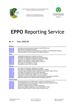 EPPO Reporting Service