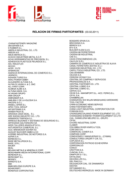 Relacion De Firmas Participantes (03.02.2011)
