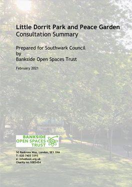 Little Dorrit Consultation February 2021