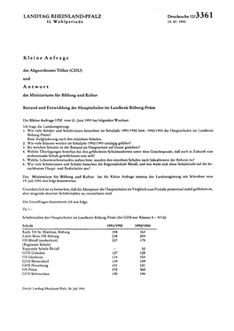 LANDTAG RHEINLAND-PFALZ Drucksache W3361 12