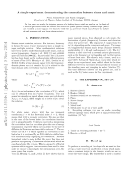 A Simple Experiment Demonstrating the Connection Between Chaos and Music